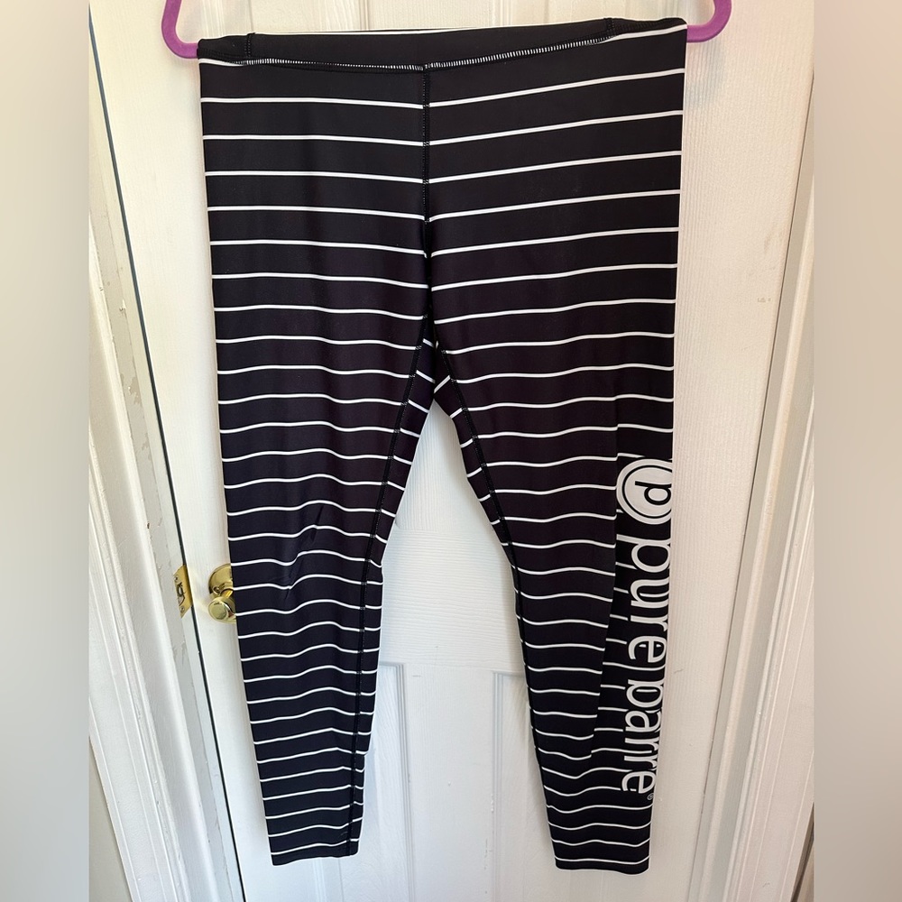 Pure Barre striped tights
